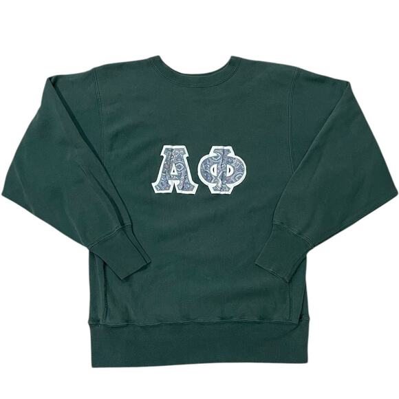 VTG Champion Reverse Weave Sweatshirt L Large Alpha Phi USA Fraternity Sorority - Picture 1 of 8